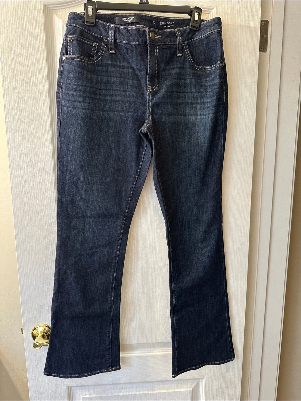 Simply Vera Vera Wang Dark Blue Bootcut Jeans